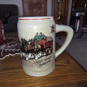 WORLD FAMOUS Clydesdales Ceramic BUDWEIZER STEIN